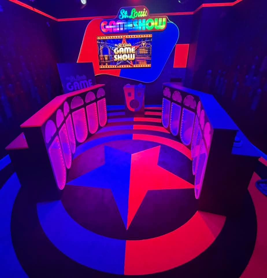Complete lit podium set with star floor